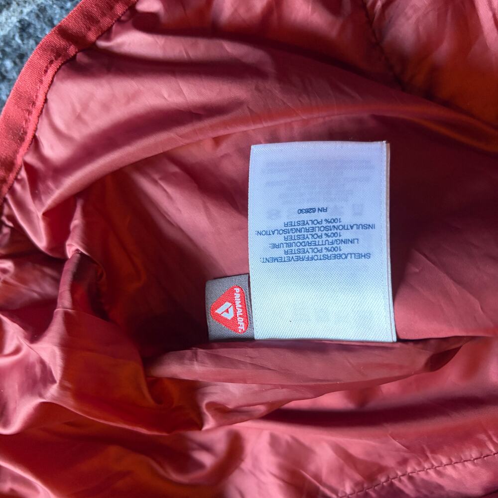 Lands' End Floral Quilted Jacket Primaloft Size Medium Packable Pouch - Picture 5 of 9